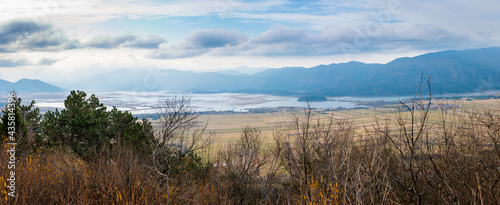 View of amazing lake Cerknica  in Slovenia - Cerkni  ko jezero.