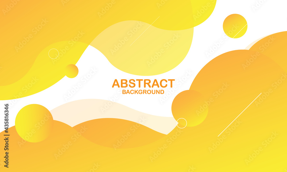 Abstract orange wave background. Dynamic shapes composition. Vector illustration