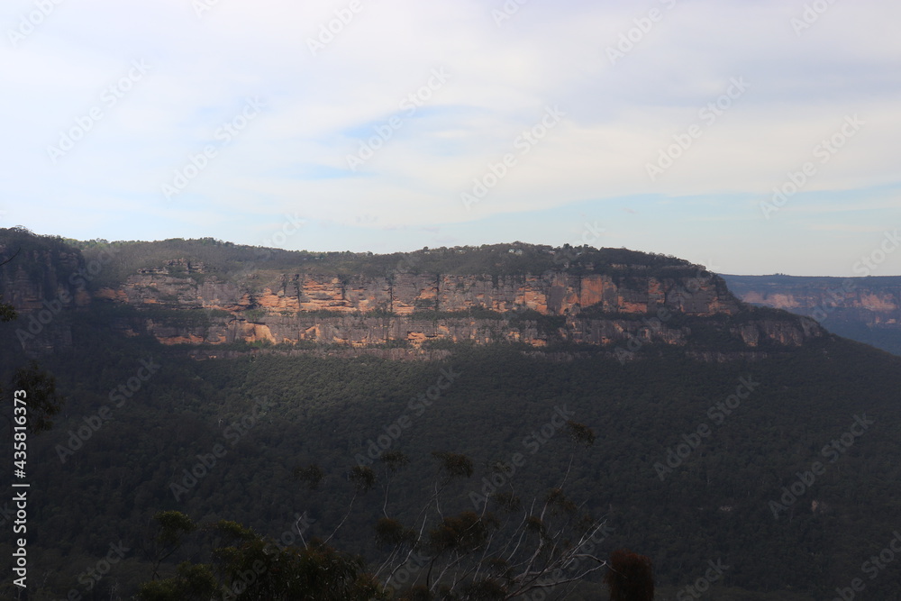 rock in the blue mountains