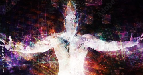 Surrealism Energy Inside Human Spirit Meditation Concept