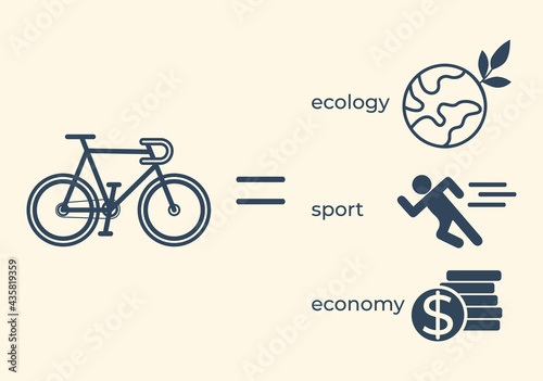 vector pictogram blue bicycle is ecology sport economy on pastel background