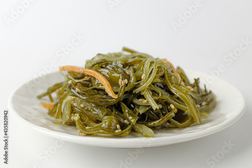 Seaweed stems on a white background