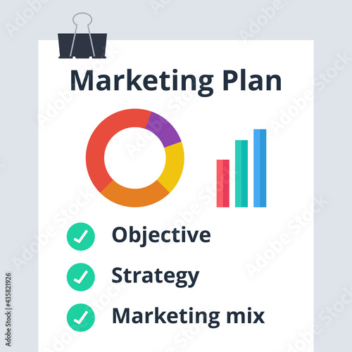 Marketing plan vector. Business concept.