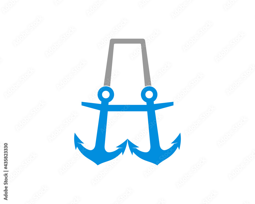 A Letter with two anchor connection A Letter with two anchor connection