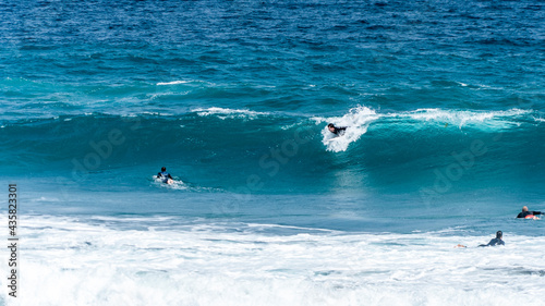 Photography surfing on the beach of la cicer in Las Plamas de Gran Canaria