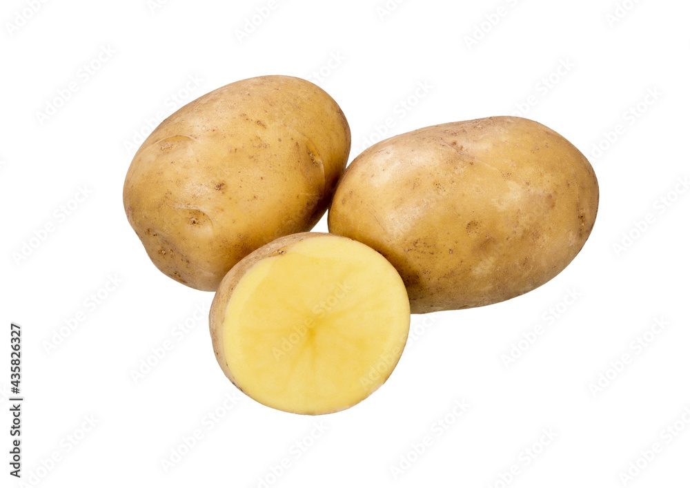 Raw potato on white background Raw potato on white background