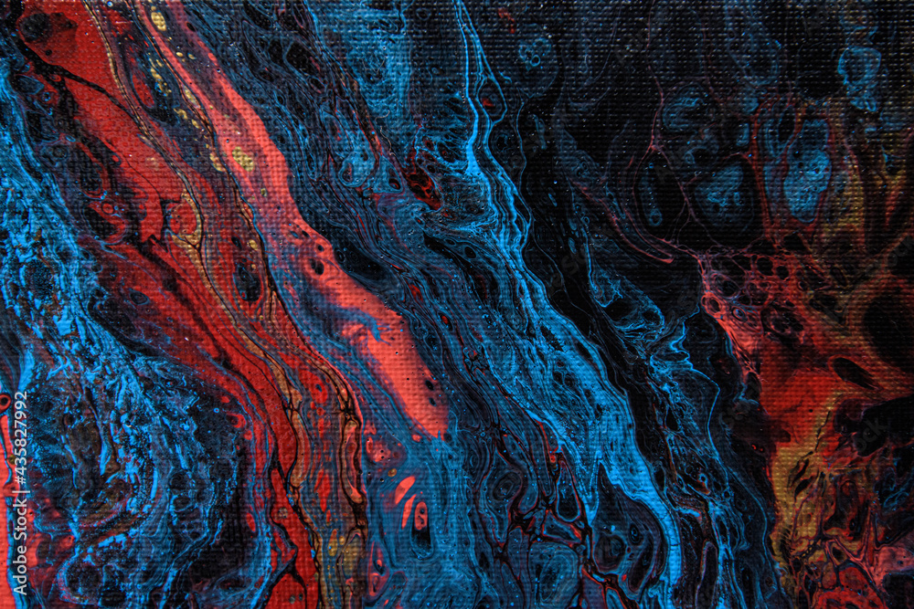Close up of my fluid art, acrylic pour