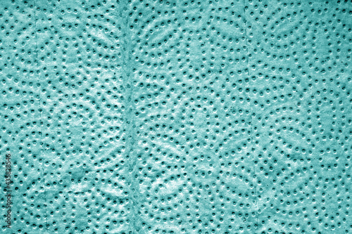 Paper towel tissue texture in cyan color.