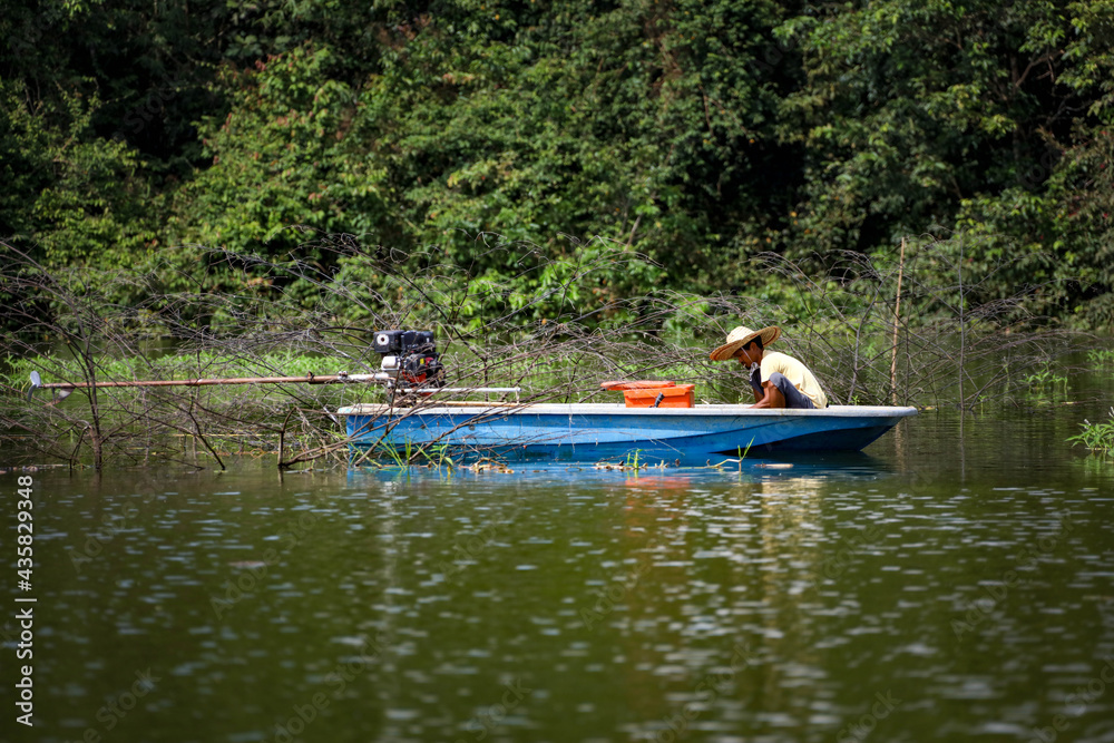 Fisherman on a boat