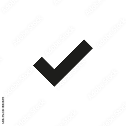 Graphic flat tick icon for your design and website