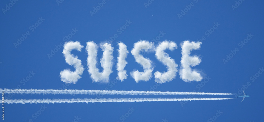 Naklejka premium avion suisse