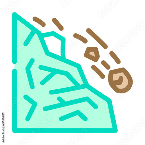 landslide disaster color icon vector. landslide disaster sign. isolated symbol illustration