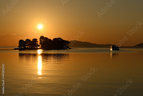 宍道湖の夕暮れ