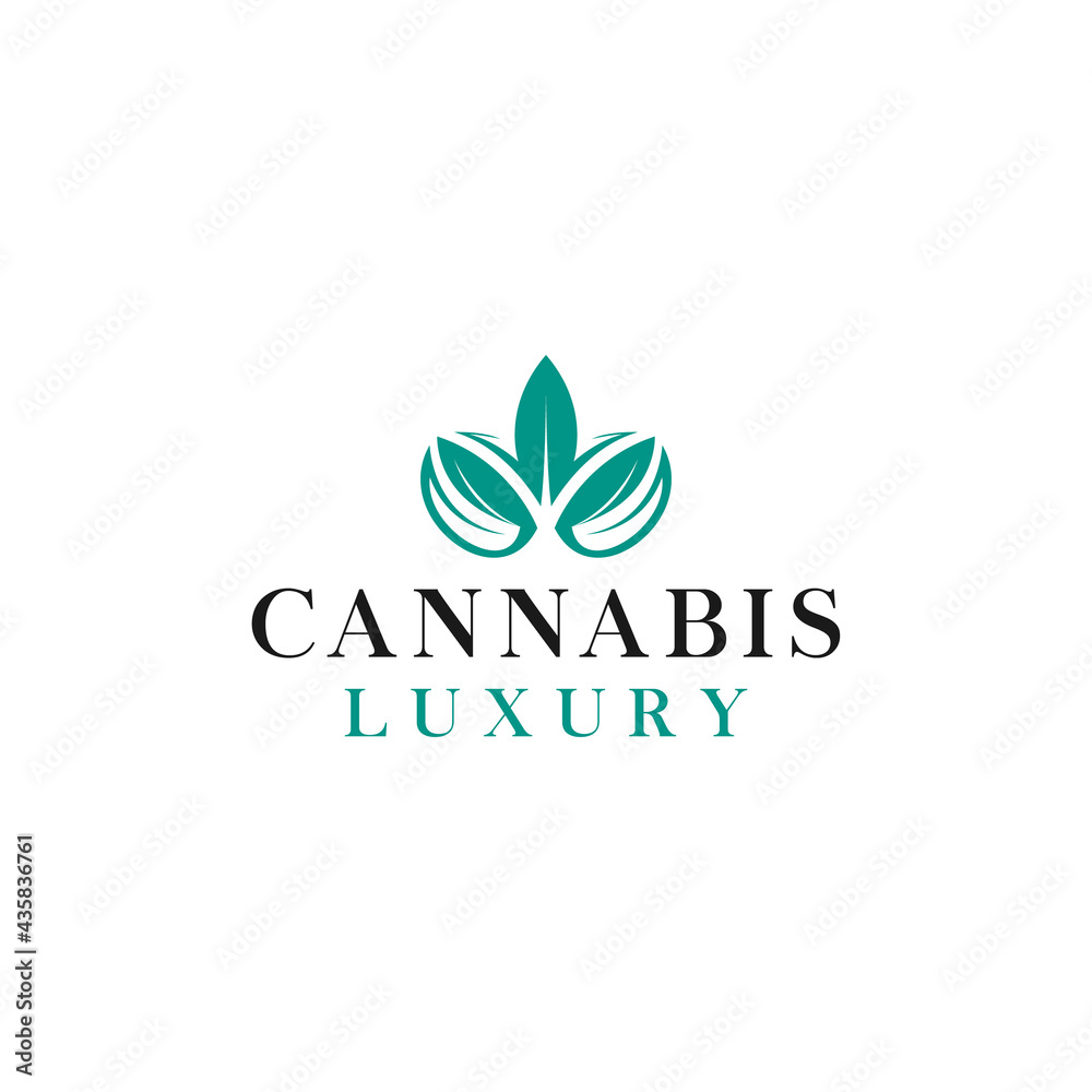 green cannabis leaf organic logo design vector with foliage concept for healthcare and agriculture company green cannabis leaf organic logo design vector with foliage concept for healthcare and agriculture company