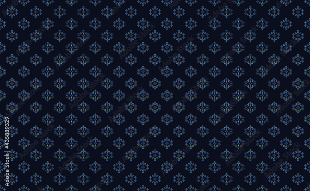 Oriental geometric ethnic pattern for background or carpet, wallpaper, batik wrapping, curtain design, vector illustration