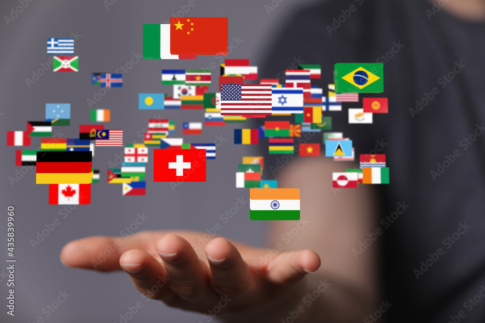 Global communication, international messaging and translation concept Global communication, international messaging and translation concept