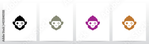 Monkey Face Game Pad Logo Design