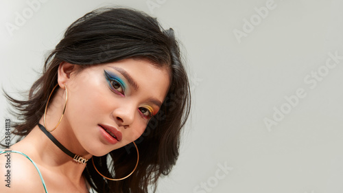 beautiful asian woman in beauty make-up