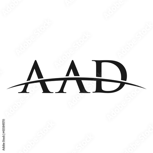 AAD initial swoosh horizon, letter logo designs