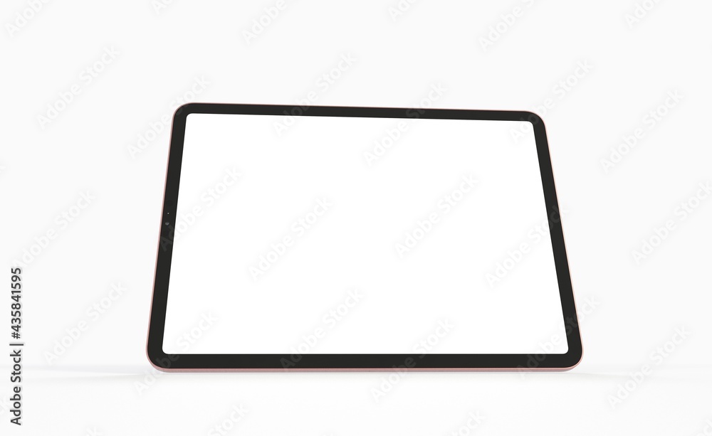 Photo 3D brandless tablet with empty screen isolated ipad Photo 3D brandless tablet with empty screen isolated ipad