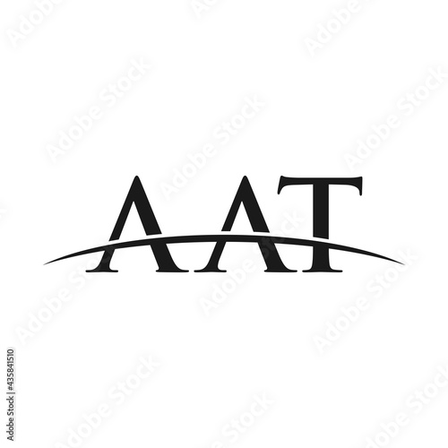 AAT initial swoosh horizon, letter logo designs