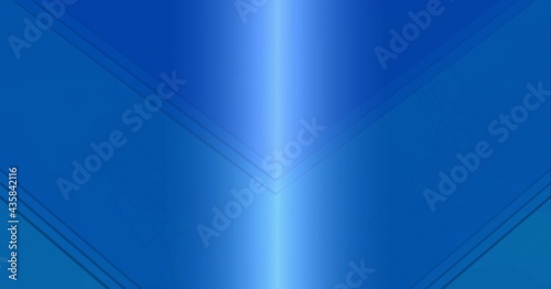 Composition of glowing arrows on blue metallic background