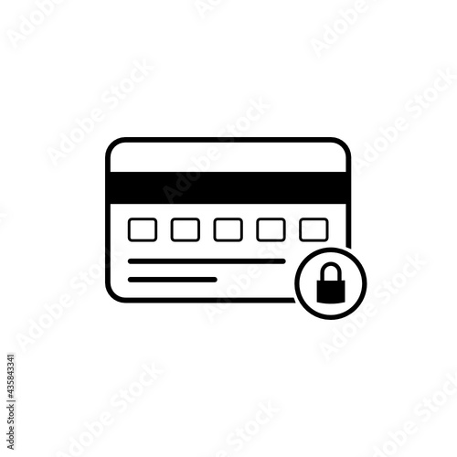 Card Lock Icon. E-Commerce Icon. Credit Card Icon. SVG Icon.