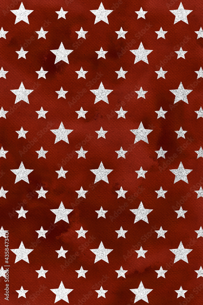 Red Patriotic Background, Watercolor Digital Paper, Star Pattern Red Patriotic Background, Watercolor Digital Paper, Star Pattern