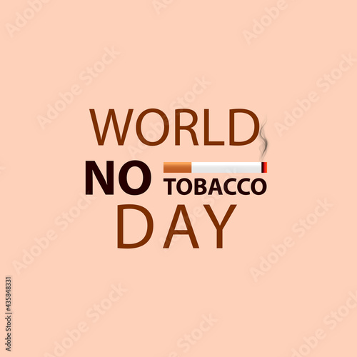 World no tobacco day showing cigarette vector illustration for post, banner, poster, flyer, t-shirt, printing, drug awareness, toboggan, stop smoking, save your life, WNTD design template