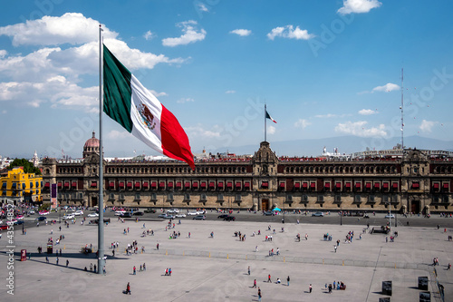 Historical landmark National Palace at Plaza de La Constitucion in Mexico City, Mexico. photo