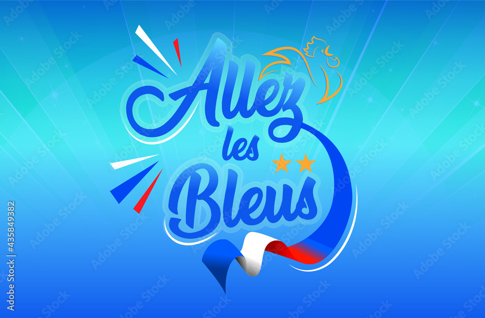 Allez les bleus, équipe de France football coupe du monde 2022 vector  Векторный объект Stock | Adobe Stock