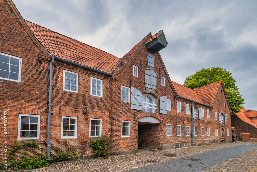 Streets and houses in old Hanseatic town Tonder in Denmark Streets and houses in old Hanseatic town Tonder in Denmark