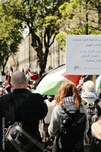 Dublin Ireland May 22 2021 Palestine Protest