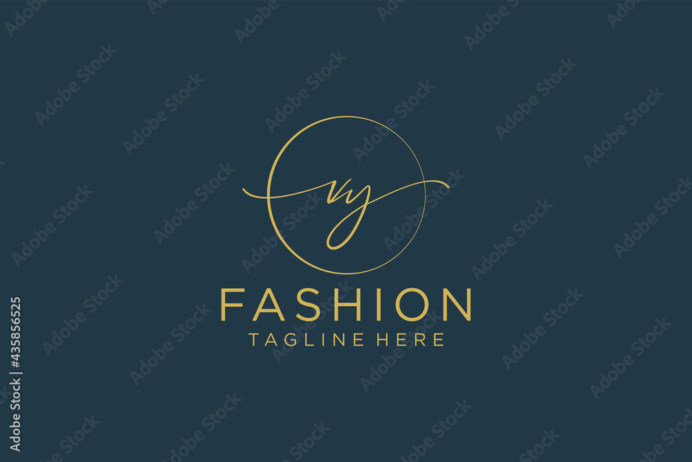 initial VY Feminine logo beauty monogram and elegant logo design ...