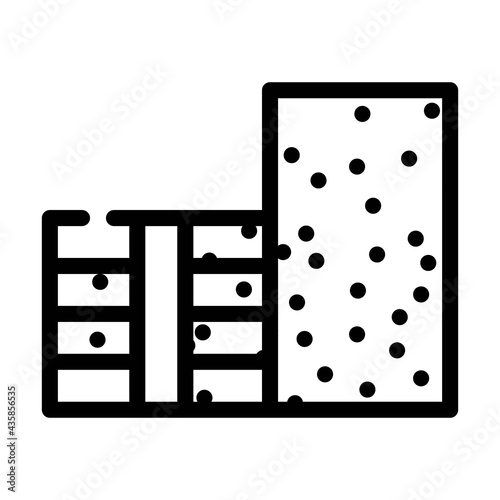 styrofoam building material line icon vector. styrofoam building material sign. isolated contour symbol black illustration
