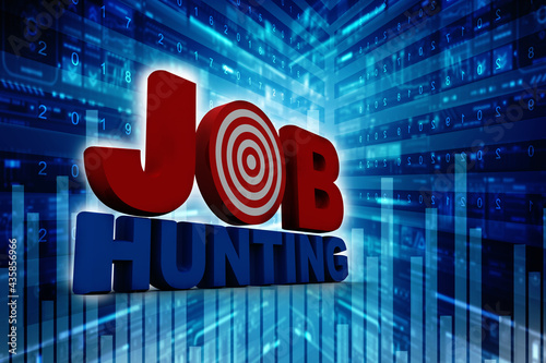 hunting Job Concept 3d illustration 