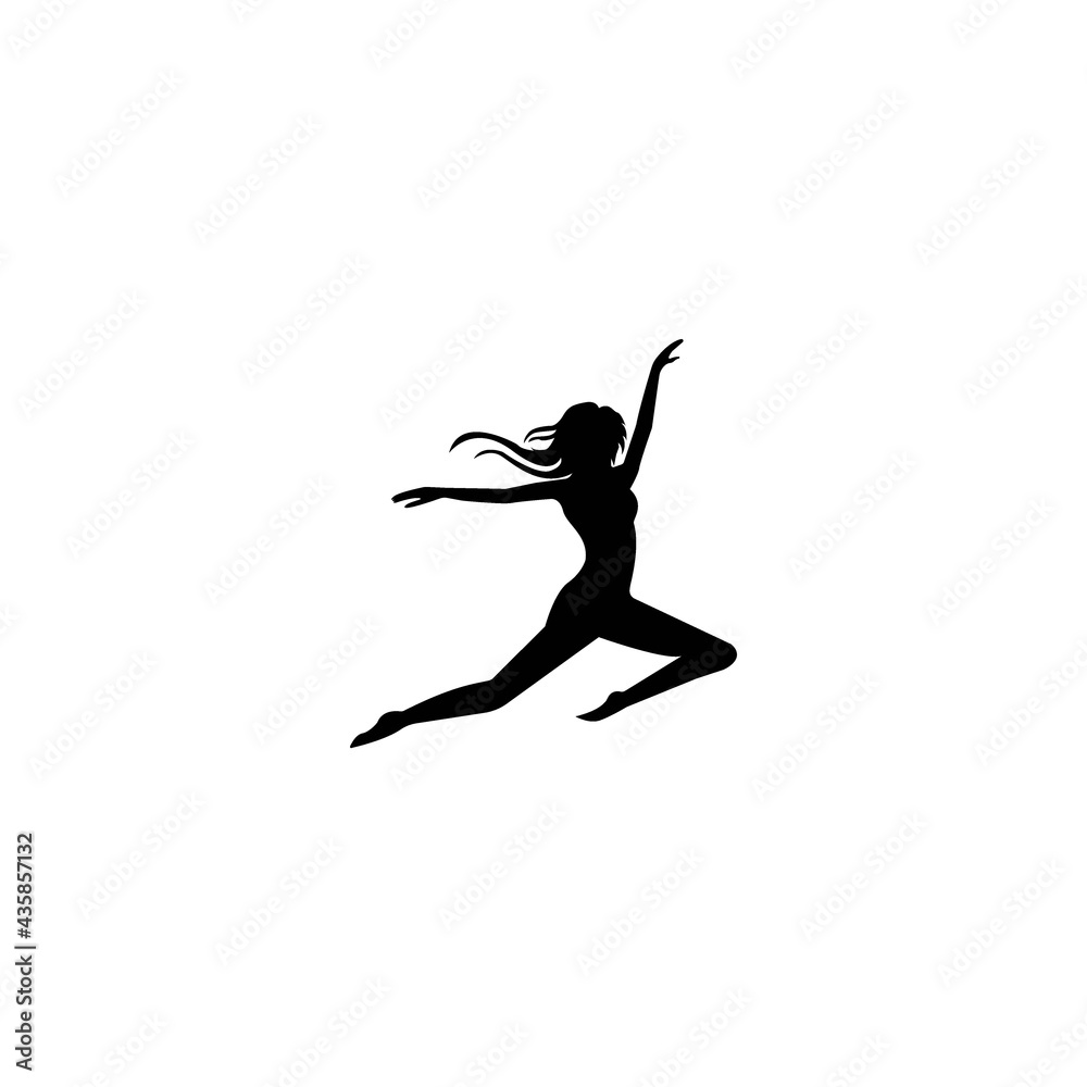 Polle dance icon logo, vector design