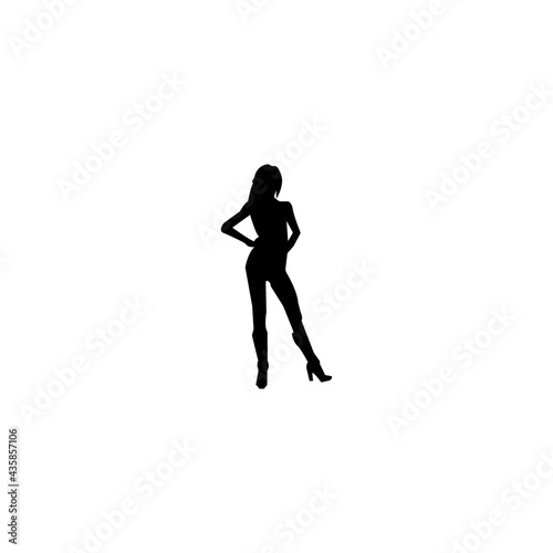 Polle dance icon logo, vector design