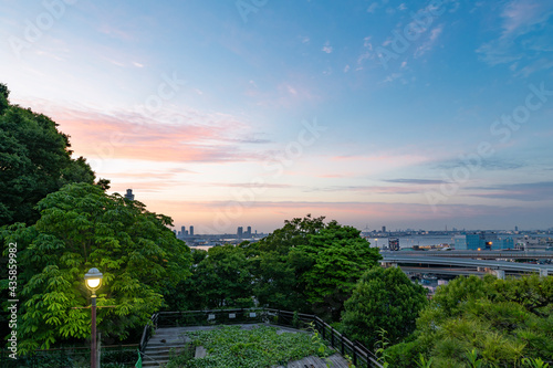 神奈川県横浜市 港の見える丘公園から見た景色