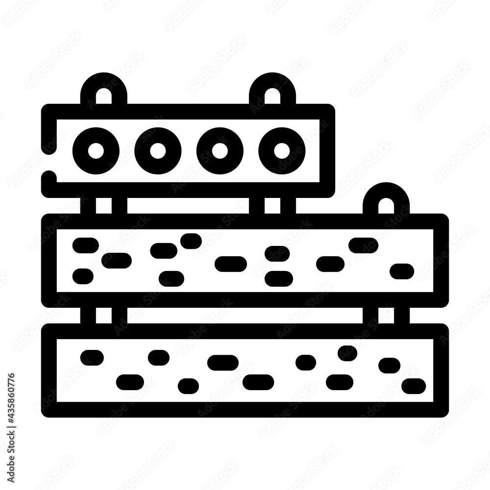 concrete plates building material line icon vector. concrete plates building material sign. isolated contour symbol black illustration concrete plates building material line icon vector. concrete plates building material sign. isolated contour symbol black illustration