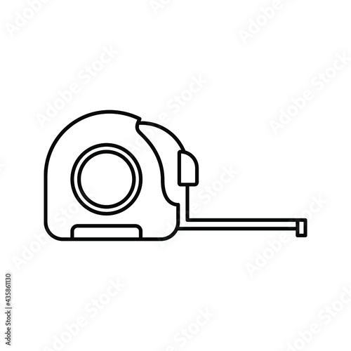 Tape measure icon design. Measurement tape vector style flat trendy. vector illustration