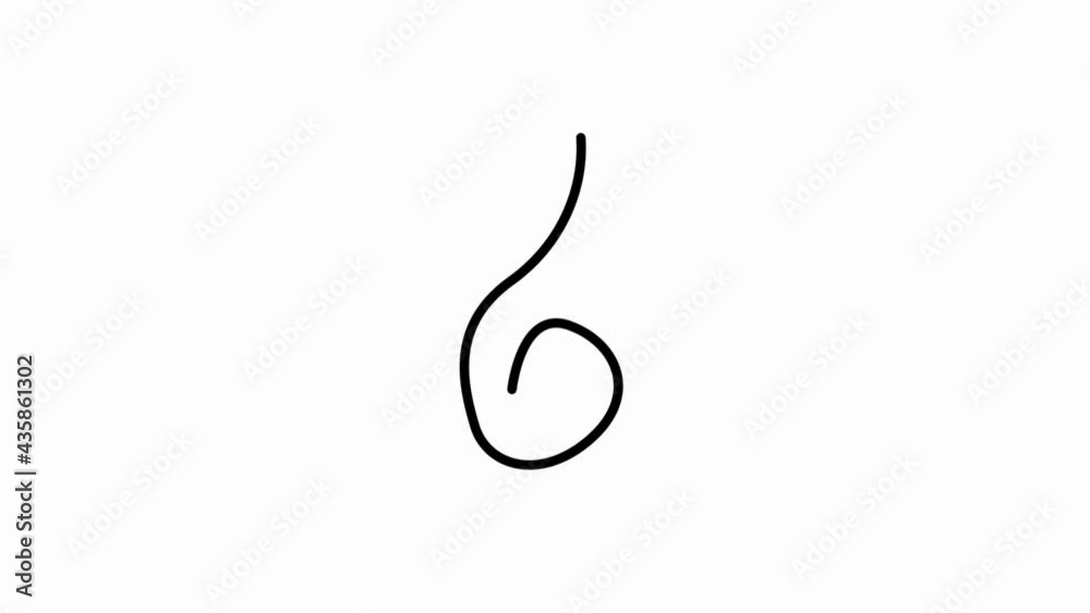 The animation of the treble clef is drawn. Music notes animation. Musical symbols on lines with swirls. The animation of the treble clef is drawn. Music notes animation. Musical symbols on lines with swirls.