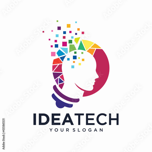 Creative idea logo design vector template
