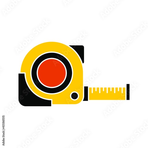 Tape measure icon design. Measurement tape vector style flat trendy. vector illustration