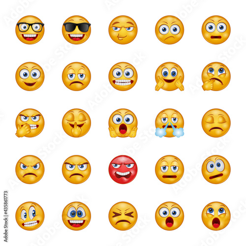 Gradient icons for emojis.