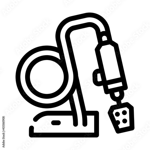 polishing gadget line icon vector. polishing gadget sign. isolated contour symbol black illustration