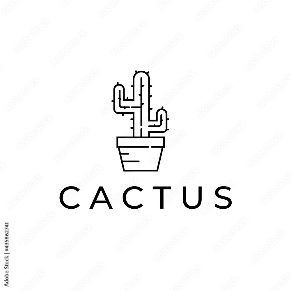 cactus logo minimalist vector design inspiration cactus logo minimalist vector design inspiration