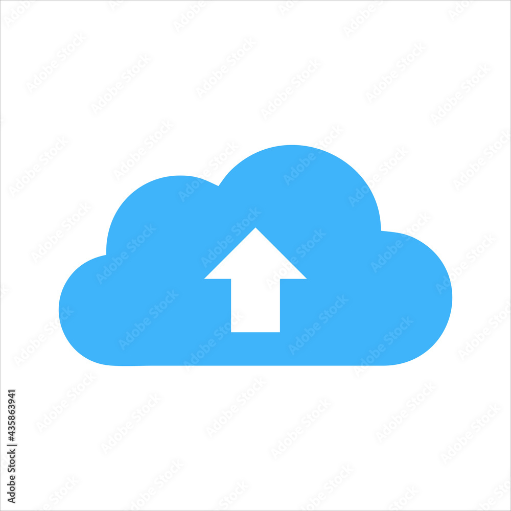 cloud storage symbol, Upload icon design template. simple flat vector illustration cloud storage symbol, Upload icon design template. simple flat vector illustration
