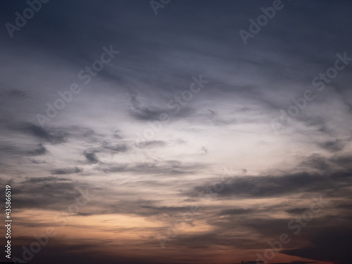 Melancholic dark dusk atmosphere sunset marks the end of another day © Thitiwut