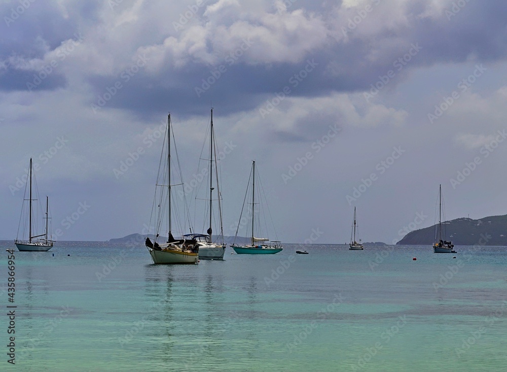 boats on the sea